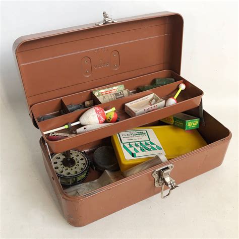 vintage metal th max tackle box|Vintage Tackle Box Metal .